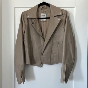 NWOT Abercrombie & Fitch Vegan Leather Moto Jacket